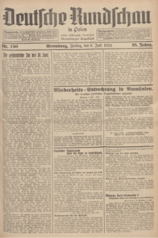 Deutsche Rundschau in Polen : früher Ostdeutsche Rundschau, Bromberger Tageblatt. Jg.58, Nr. 150 (6 Juli 1934) + dod.