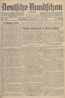 Deutsche Rundschau in Polen : früher Ostdeutsche Rundschau, Bromberger Tageblatt. Jg.58, Nr. 151 (7 Juli 1934) + dod.