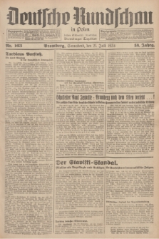 Deutsche Rundschau in Polen : früher Ostdeutsche Rundschau, Bromberger Tageblatt. Jg.58, Nr. 163 (21 Juli 1934) + dod.