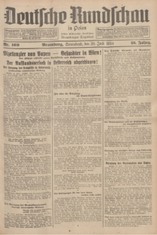 Deutsche Rundschau in Polen : früher Ostdeutsche Rundschau, Bromberger Tageblatt. Jg.58, Nr. 169 (28 Juli 1934) + dod.