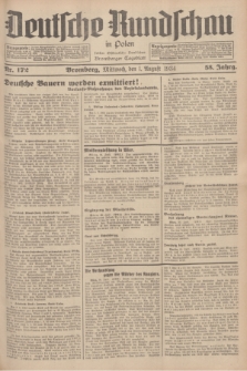 Deutsche Rundschau in Polen : früher Ostdeutsche Rundschau, Bromberger Tageblatt. Jg.58, Nr. 172 (1 August 1934) + dod.