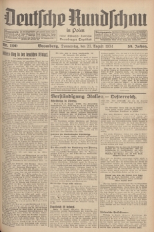 Deutsche Rundschau in Polen : früher Ostdeutsche Rundschau, Bromberger Tageblatt. Jg.58, Nr. 190 (23 August 1934) + dod.