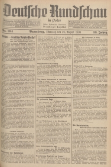 Deutsche Rundschau in Polen : früher Ostdeutsche Rundschau, Bromberger Tageblatt. Jg.58, Nr. 194 (28 August 1934) + dod.