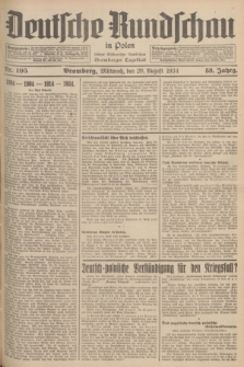 Deutsche Rundschau in Polen : früher Ostdeutsche Rundschau, Bromberger Tageblatt. Jg.58, Nr. 195 (29 August 1934) + dod.