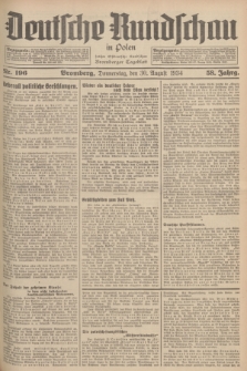 Deutsche Rundschau in Polen : früher Ostdeutsche Rundschau, Bromberger Tageblatt. Jg.58, Nr. 196 (30 August 1934) + dod.