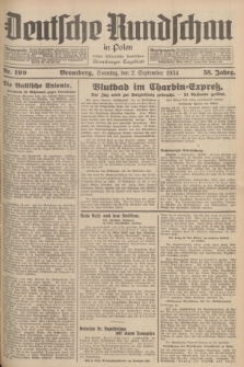 Deutsche Rundschau in Polen : früher Ostdeutsche Rundschau, Bromberger Tageblatt. Jg.58, Nr. 199 (2 September 1934) + dod.