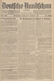 Deutsche Rundschau in Polen : früher Ostdeutsche Rundschau, Bromberger Tageblatt. Jg.58, Nr. 203 (7 September 1934) + dod.
