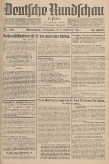 Deutsche Rundschau in Polen : früher Ostdeutsche Rundschau, Bromberger Tageblatt. Jg.58, Nr. 204 (8 September 1934) + dod.