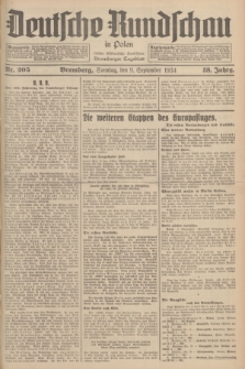 Deutsche Rundschau in Polen : früher Ostdeutsche Rundschau, Bromberger Tageblatt. Jg.58, Nr. 205 (9 September 1934) + dod.