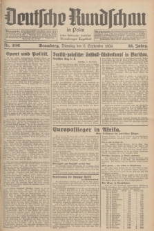 Deutsche Rundschau in Polen : früher Ostdeutsche Rundschau, Bromberger Tageblatt. Jg.58, Nr. 206 (11 September 1934) + dod.