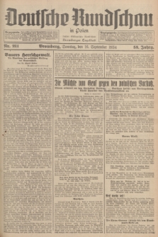 Deutsche Rundschau in Polen : früher Ostdeutsche Rundschau, Bromberger Tageblatt. Jg.58, Nr. 211 (16 September 1934) + dod.