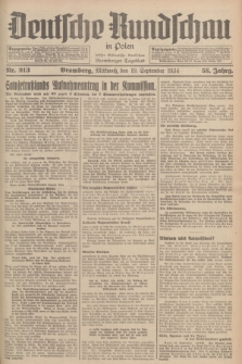 Deutsche Rundschau in Polen : früher Ostdeutsche Rundschau, Bromberger Tageblatt. Jg.58, Nr. 213 (19 September 1934) + dod.