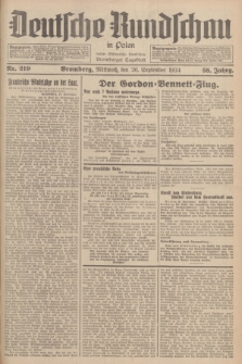 Deutsche Rundschau in Polen : früher Ostdeutsche Rundschau, Bromberger Tageblatt. Jg.58, Nr. 219 (26 September 1934) + dod.