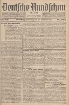 Deutsche Rundschau in Polen : früher Ostdeutsche Rundschau, Bromberger Tageblatt. Jg.58, Nr. 220 (27 September 1934) + dod.