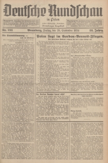 Deutsche Rundschau in Polen : früher Ostdeutsche Rundschau, Bromberger Tageblatt. Jg.58, Nr. 221 (28 September 1934) + dod.