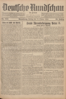 Deutsche Rundschau in Polen : früher Ostdeutsche Rundschau, Bromberger Tageblatt. Jg.58, Nr. 233 (12 Oktober 1934) + dod.