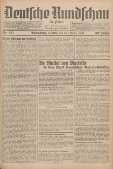 Deutsche Rundschau in Polen : früher Ostdeutsche Rundschau, Bromberger Tageblatt. Jg.58, Nr. 235 (14 Oktober 1934) + dod.