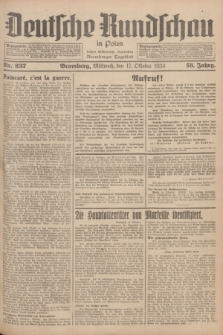 Deutsche Rundschau in Polen : früher Ostdeutsche Rundschau, Bromberger Tageblatt. Jg.58, Nr. 237 (17 Oktober 1934) + dod.
