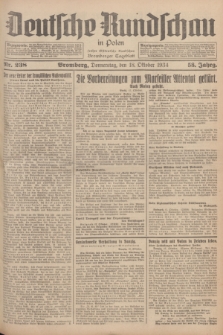 Deutsche Rundschau in Polen : früher Ostdeutsche Rundschau, Bromberger Tageblatt. Jg.58, Nr. 238 (18 Oktober 1934) + dod.