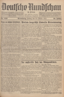 Deutsche Rundschau in Polen : früher Ostdeutsche Rundschau, Bromberger Tageblatt. Jg.58, Nr. 239 (19 Oktober 1934) + dod.
