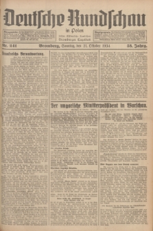 Deutsche Rundschau in Polen : früher Ostdeutsche Rundschau, Bromberger Tageblatt. Jg.58, Nr. 241 (21 Oktober 1934) + dod.