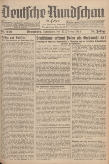 Deutsche Rundschau in Polen : früher Ostdeutsche Rundschau, Bromberger Tageblatt. Jg.58, Nr. 246 (27 Oktober 1934) + dod.