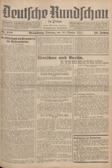 Deutsche Rundschau in Polen : früher Ostdeutsche Rundschau, Bromberger Tageblatt. Jg.58, Nr. 248 (30 Oktober 1934) + dod.
