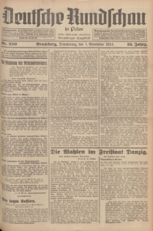 Deutsche Rundschau in Polen : früher Ostdeutsche Rundschau, Bromberger Tageblatt. Jg.58, Nr. 250 (1 November 1934) + dod.