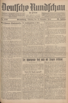 Deutsche Rundschau in Polen : früher Ostdeutsche Rundschau, Bromberger Tageblatt. Jg.58, Nr. 259 (13 November 1934) + dod.