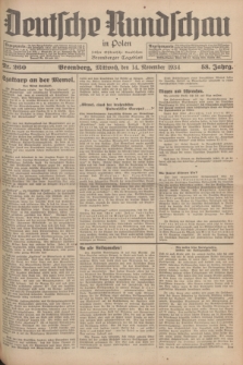 Deutsche Rundschau in Polen : früher Ostdeutsche Rundschau, Bromberger Tageblatt. Jg.58, Nr. 260 (14 November 1934) + dod.