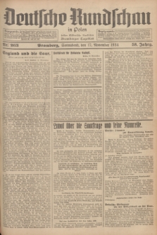 Deutsche Rundschau in Polen : früher Ostdeutsche Rundschau, Bromberger Tageblatt. Jg.58, Nr. 263 (17 November 1934) + dod.