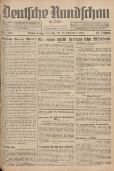 Deutsche Rundschau in Polen : früher Ostdeutsche Rundschau, Bromberger Tageblatt. Jg.58, Nr. 264 (18 November 1934) + dod.