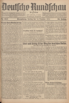 Deutsche Rundschau in Polen : früher Ostdeutsche Rundschau, Bromberger Tageblatt. Jg.58, Nr. 285 (14 Dezember 1934) + dod.