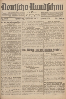 Deutsche Rundschau in Polen : früher Ostdeutsche Rundschau, Bromberger Tageblatt. Jg.58, Nr. 286 (15 Dezember 1934) + dod.