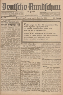 Deutsche Rundschau in Polen : früher Ostdeutsche Rundschau, Bromberger Tageblatt. Jg.58, Nr. 294 (25 Dezember 1934) + dod.