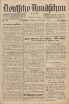 Deutsche Rundschau in Polen : früher Ostdeutsche Rundschau, Bromberger Tageblatt. Jg.59, Nr. 98 (28 April 1935) + dod.