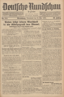 Deutsche Rundschau in Polen : früher Ostdeutsche Rundschau, Bromberger Tageblatt. Jg.59, Nr. 114 (18 Mai 1935) + dod.
