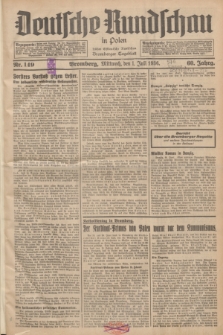 Deutsche Rundschau in Polen : früher Ostdeutsche Rundschau, Bromberger Tageblatt. Jg.60, Nr. 149 (1 Juli 1936) + dod.