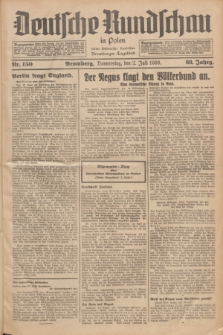 Deutsche Rundschau in Polen : früher Ostdeutsche Rundschau, Bromberger Tageblatt. Jg.60, Nr. 150 (2 Juli 1936) + dod.