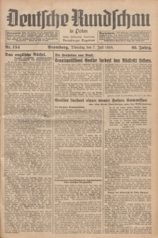 Deutsche Rundschau in Polen : früher Ostdeutsche Rundschau, Bromberger Tageblatt. Jg.60, Nr. 154 (7 Juli 1936) + dod.