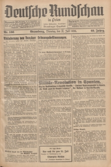 Deutsche Rundschau in Polen : früher Ostdeutsche Rundschau, Bromberger Tageblatt. Jg.60, Nr. 166 (21 Juli 1936) + dod.