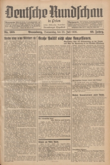 Deutsche Rundschau in Polen : früher Ostdeutsche Rundschau, Bromberger Tageblatt. Jg.60, Nr. 168 (23 Juli 1936) + dod.