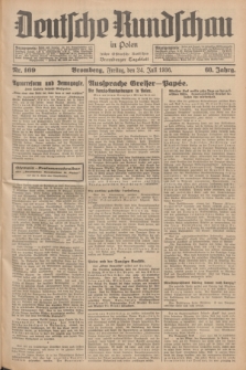 Deutsche Rundschau in Polen : früher Ostdeutsche Rundschau, Bromberger Tageblatt. Jg.60, Nr. 169 (24 Juli 1936) + dod.