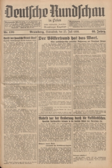 Deutsche Rundschau in Polen : früher Ostdeutsche Rundschau, Bromberger Tageblatt. Jg.60, Nr. 170 (25 Juli 1936) + dod.