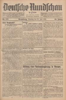 Deutsche Rundschau in Polen : früher Ostdeutsche Rundschau, Bromberger Tageblatt. Jg.60, Nr. 172 (28 Juli 1936) + dod.