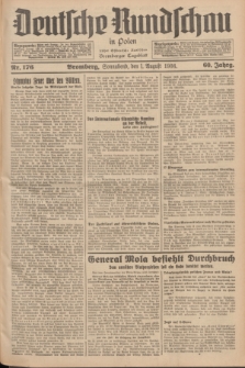 Deutsche Rundschau in Polen : früher Ostdeutsche Rundschau, Bromberger Tageblatt. Jg.60, Nr. 176 (1 August 1936) + dod.