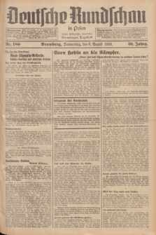 Deutsche Rundschau in Polen : früher Ostdeutsche Rundschau, Bromberger Tageblatt. Jg.60, Nr. 180 (6 August 1936) + dod.
