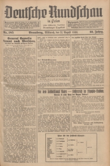 Deutsche Rundschau in Polen : früher Ostdeutsche Rundschau, Bromberger Tageblatt. Jg.60, Nr. 185 (12 August 1936) + dod.