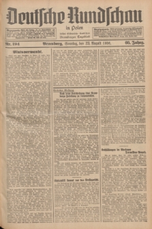 Deutsche Rundschau in Polen : früher Ostdeutsche Rundschau, Bromberger Tageblatt. Jg.60, Nr. 194 (23 August 1936) + dod.
