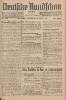 Deutsche Rundschau in Polen : früher Ostdeutsche Rundschau, Bromberger Tageblatt. Jg.60, Nr. 196 (26 August 1936) + dod.